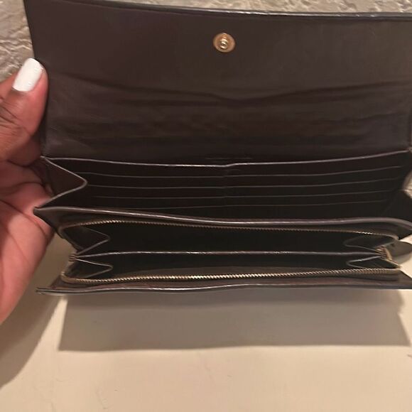 Bottega Veneta Nappa Intrecciato Zip Around Wallet Dark Brown Woven Leather - Picture 3 of 13